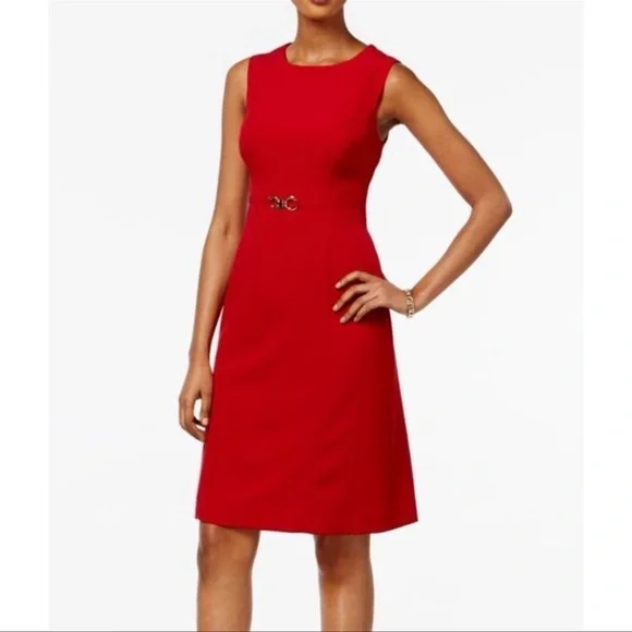 kasper red sheath dress Kasper Women's Fit And Flare Dress, Red, 8